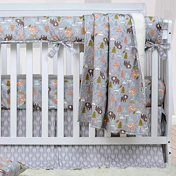 woodland bear crib bedding