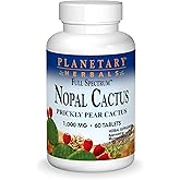 Planetary Herbals Full Spectrum Nopal Cactus 1000mg Prickly Pear Cactus Antioxidant - 100% Natural - 60 Tablets