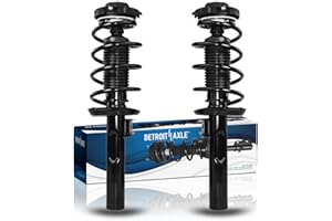 Detroit Axle - Front Struts for Volkswagen Beetle Jetta Golf Passat CC Eos Audi A3 Complete 2 Struts with Coil Spring Replacement Ready Struts Shocks Assembly