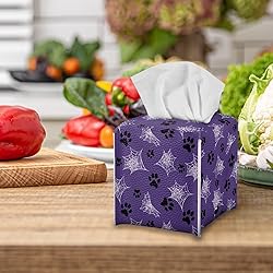 Talayituse Spider Web Print Tissue Box Cover Dog