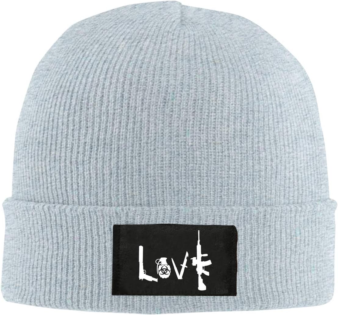 Skull Hats Cap Beanie Cap Hat Ski Hat Cap UR Impressions Love Weapons Unisex Warm Winter Hat Knit Beanie Skull Cap Cuff Beanie Hat Winter Hats