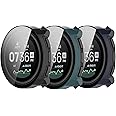 FitTurn Compatible with SUUNTO VERTICAL Screen Protector Case, Replacement Color PC Bumper with Tempered Glass Full Cover Film Accessories (3pack-1)