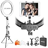 Neewer Ring Light Kit: 18 inches Outer 55W 5500K Dimmable LED Ring Light with Light Stand/iPad Clamp/Soft Tube/Color Filter/C