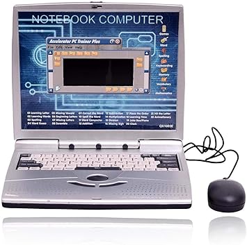 Generic 22 Fun Activities & Games Notebook Computer Toy for Kids Education with Music Keyboard and Mouse (Notebook Laptop [ 22 Activity ])