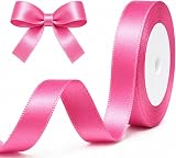 XEANCO Satin Ribbon 20MM Pink 20m Gift Wrapping Decorations Wedding Car