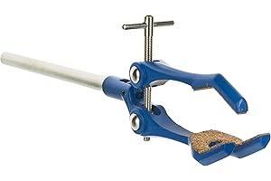 Eisco Labs Industrial Series 3 Finger, Cork Lined Extension Lab Clamp, 3.3" (8.5cm) Maximum clamp Opening