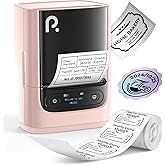 POLONO PM220S Label Maker Machine with Tape, 2 Inch Bluetooth Thermal Label Printer, Portable Sticker Printer for School, Office, Home, Business, Label Maker with 2'' x1.18'' Labels, Pink