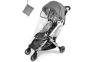 QUINTRIAE Rain Cover Fits for UPPAbaby Minu and Minu V2 – Waterproof & Windproof Baby Stroller Rain Shield with Ventilation Holes, Quick Attachment, Built-in Storage Bag, Easy Zipper Access to Child