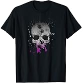 Distressed Asexual Skull Halloween Ace Pride Splatter T-Shirt