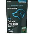 VetriScience Calm & Confident Calming Chews for Dogs, Supplement for Stress Support, Thunderstorms, Fireworks, & Travel, Bacon, Soft Chews, 120 Count - New Look