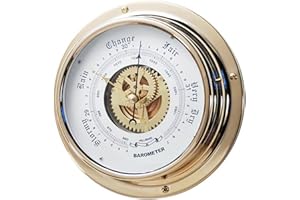 180mm Diameter Brass Barometers Maritimes Barometers for Sailing Ship Weather Instrument Marine Weather Stations Indoor Outdo