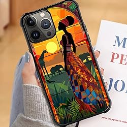 CARLOCA Compatible with iPhone 12 Case,African Lady