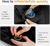 Maliton Inflatable Airplane Foot Rest for Kids Adjustable Height Black 1 Pack view 5