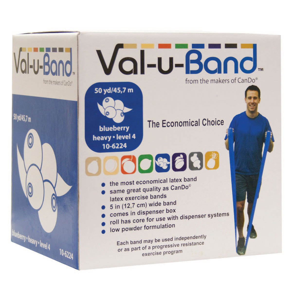 Resistance band / training band / gymnastics band - 45 m - blueberry (medium)