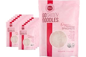 GoSkinny Noodles Spaghetti (12), Organic, Odorless Shirataki & Konjac Pasta, Low Carb, Low Calorie, Gluten Free, Vegan, Kosher, Keto, Paleo-Friendly, Ready in Minutes