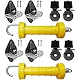 QMARK Electric Fence Gate Handle Set with 2 Handles, 4 Anchors and 4 Insulators