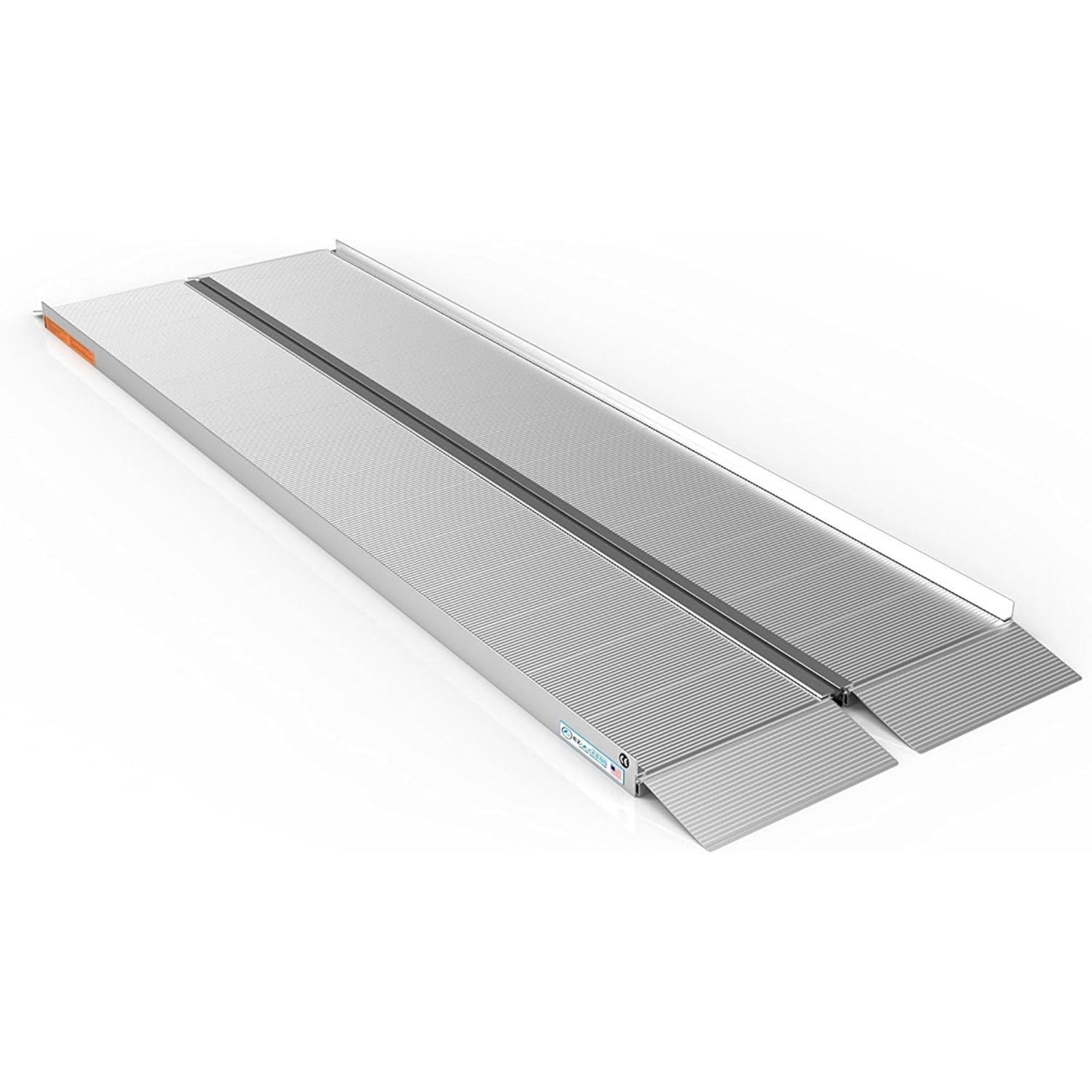 EZ-ACCESS - Rampa portátil para silla de ruedas - Rampa para discapacitados para el hogar, rampas portátiles para sillas de ruedas con asas ergonómicas, banda de rodadura extruida y placas de transición inferiores autoajustables, 8 x 30 pulgadas de un sol