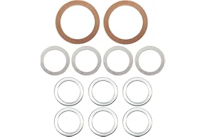 Icyhaws 12pcs Transfer and Differential Service Gasket Kit with Crush Washers Compatible with Toyota Lexus 4Runner Tundra Tacoma Highlander Sequoia RAV4 Sienna 1215710010 90430A0003 9043024003