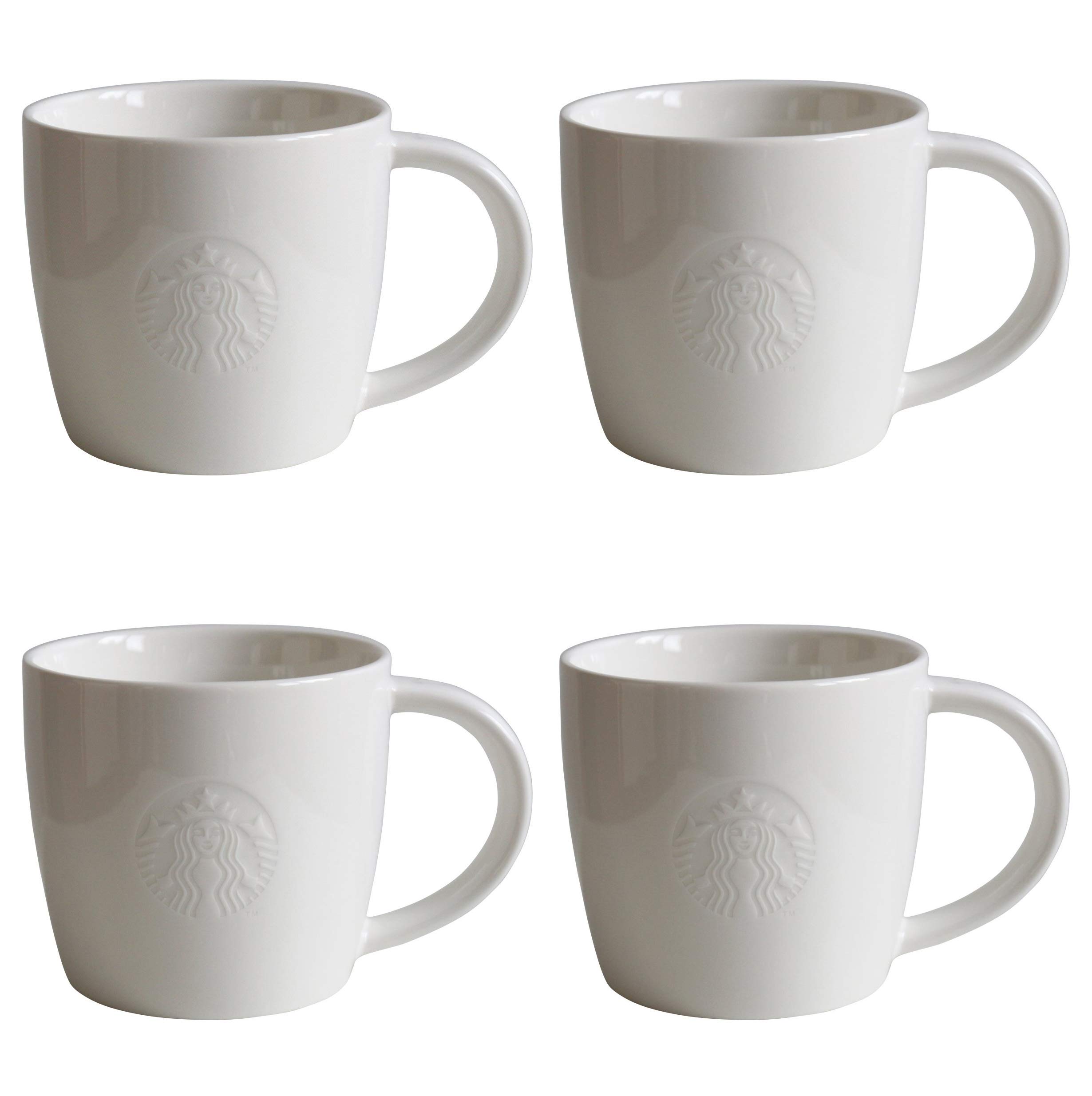 STARBUCKS Fore Here Set of 2 White Stem Glasses - 4 - Short/8oz/228ml