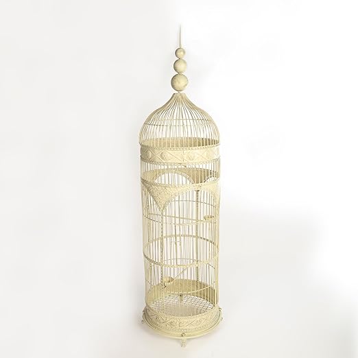 Cage A Oiseaux Deco Jardin Metal Fer Forge Vintage Shabby