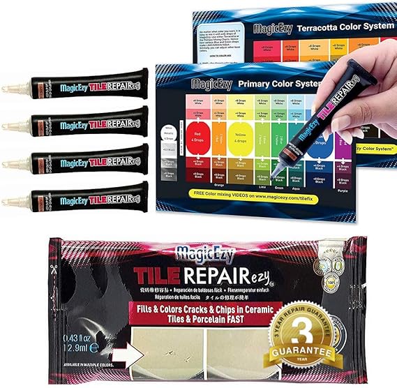 MagicEzy Tile REPAIRezy Fix Chips & Holes in Ceramic Tiles Fast