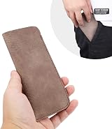 Hifot Leather Eyeglasses Case 3 Pack PU Soft Pouch Reading Glasses Bag view 4