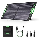 EBL 100w Solar Panel | Foldable Solar Charger w/Kickstands, High Efficiency IP65 Waterproof, Camping, RV, Off-Grid Emergency, Travel Outdoor
