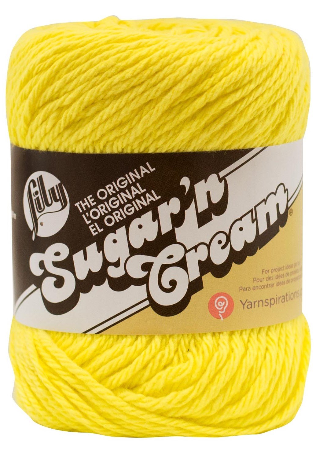 Photo 1 of Lily Sugar 'N Cream The Original Solid Yarn, 2.5oz, Medium 4 Gauge, 100% Cotton - Sunshine - Machine Wash & Dry