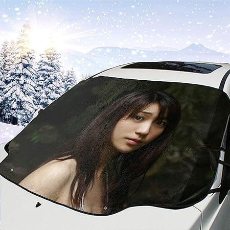 Amazon 大島優子 2 車サンシェード 防塵 雪対策 凍結防止カバ 氷 霜よけ 撥水加工 サイドミラー カバー コンパクト 落葉 雨 紫外線 汚れ ホコリ対策可能 防水材料 Suv車 普通車に適用 取り付け簡単 四季用147 118cm サンシェード 車 バイク