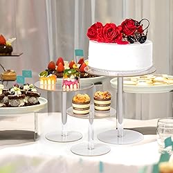 KVMORZE Acrylic Cake Stand, Clear Round Cupcake