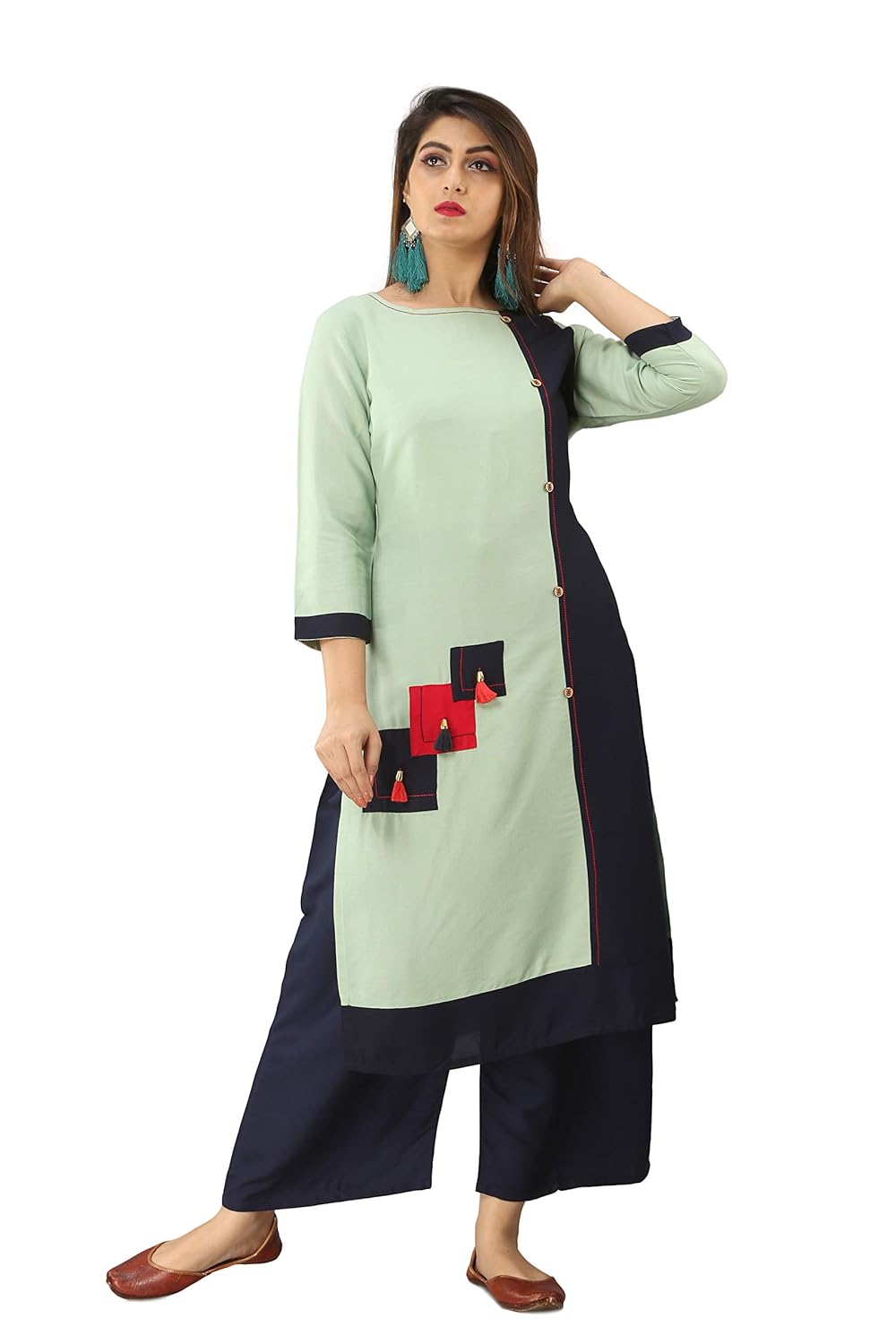 Buy Jaipuri Rayon Kurta for Women/Rajasthani Straight Rayon Kurta Set