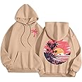 Puff Graphic Oversized Hoodies for Women Teen Girls Kids Trendy Cute Preppy Sweatshirt Long Sleeve Y2K Tops with Pockets