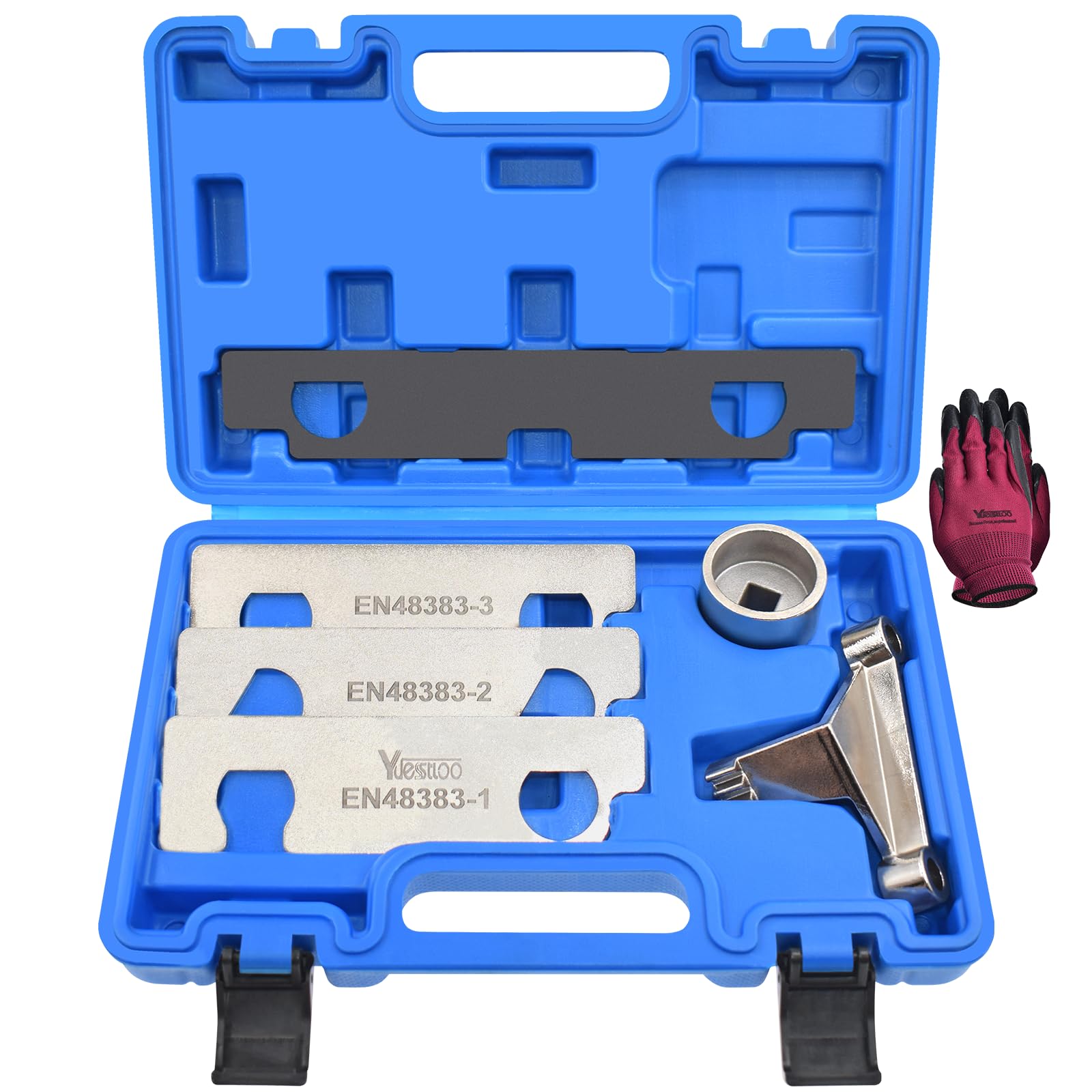 Photo 1 of Camshaft Retaining and Alignment Timing Tool Kit, Compatible with GM GMC Cadillac Buick Pontiac Chevrolet 2.8 2.9 3.0 3.2 3.5 3.6 3.7 4.2 Engine, Replace J-44221 EN-48383 EN-46105 EN-46106 EN-46111