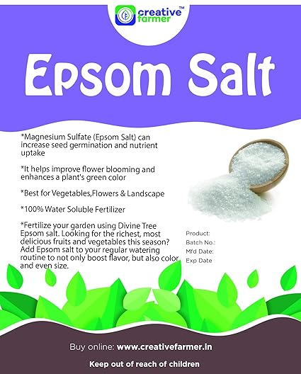 Creative Farmer Epsom Salt 500GM Pure Salts (Magnesium Sulphate) for Horticultural/Aquarium Use