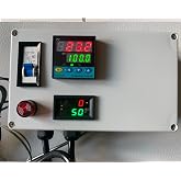 Plug &amp; Play PID Temperature Controller + Timer Control Panel Box with Circuit Breaker for Kiln Oven
