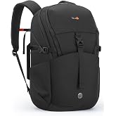 Tolaccea 30L Travel Backpack 15.6" Laptop Carry On Daypack for Work College | 100% RPET Recycled Fabric, Dual Tech Storage, Waterproof Zippers, Full-view Main Compartment, Soft Back Panel, Stay Upright