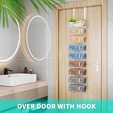 HapiRm Over Door Towel Rail 9-Tier Wall Mounted Storage Rack White view 4