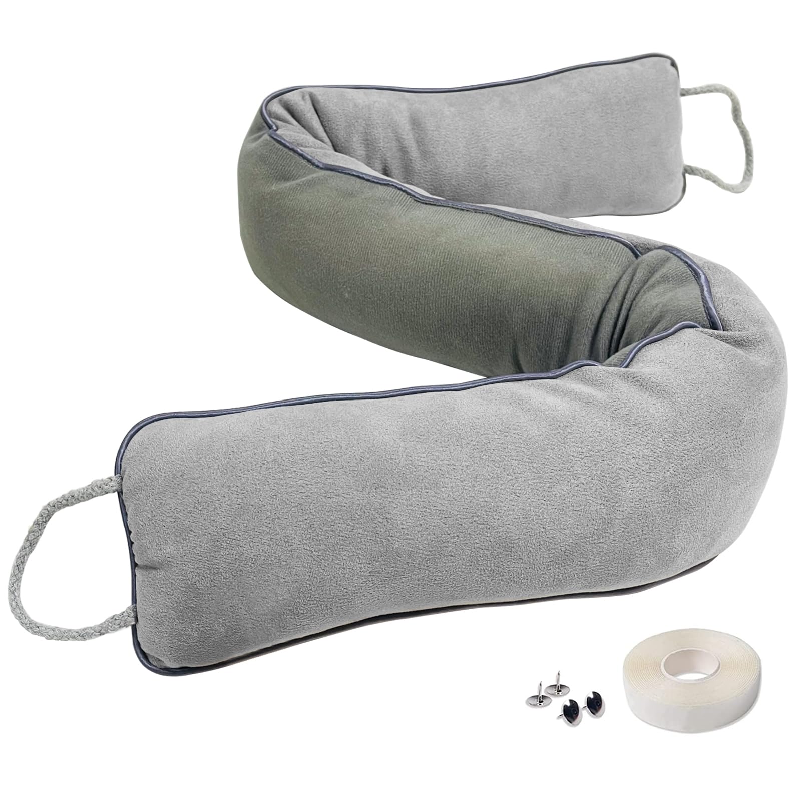 Draft Excluder For Doors Cushion Heavy, Draught Excluder For Bottom Of Door Window Draft Excluder Fabric Insulation Weighted Soundproof Door Seal Reduce Noise Draught Dust Washable (108cm)