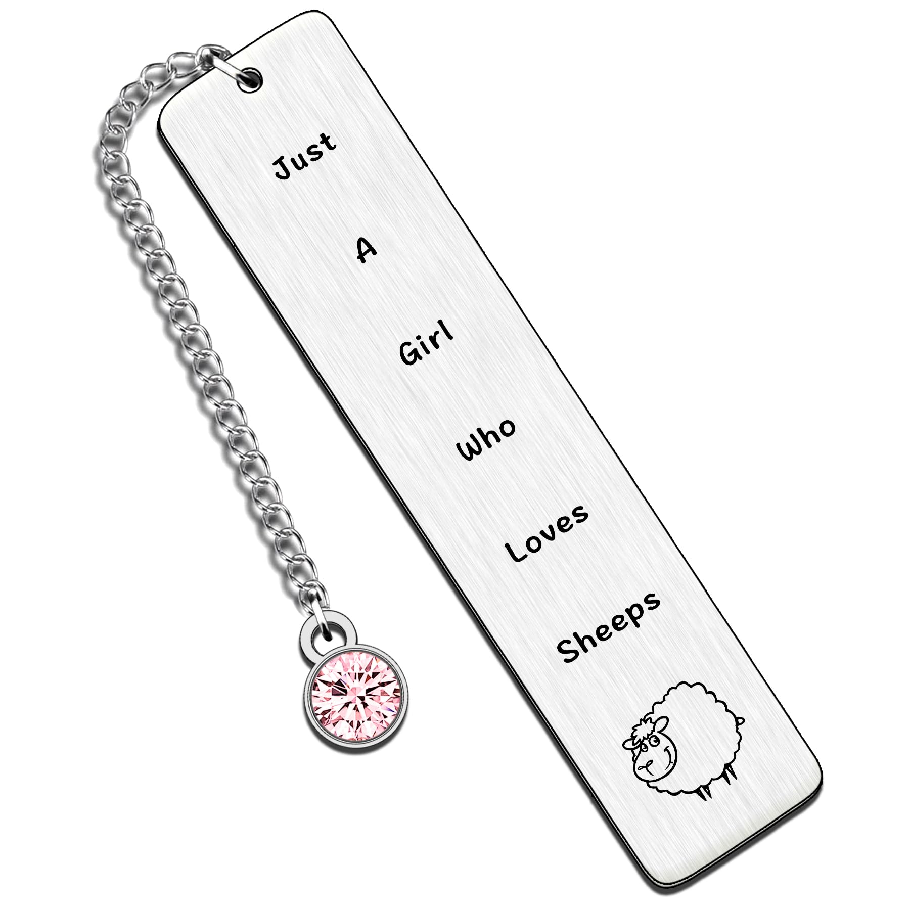 QMVMV Funny Sheep Gifts Animal Lover Gift Just A Girl Who Loves Sheeps Sheep Lover Bookmark Gift for Women Girls, Who Loves Sheeps Bookmark