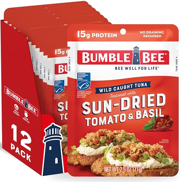 BUMBLE BEE SUN-DRIED TOMATO & BASIL SEASONED TUNA,...