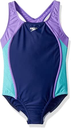 Amazon.com: Speedo Traje de baño de una pieza para niñas con tirantes  gruesos : Ropa, Zapatos y Joyería