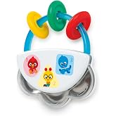 Baby Einstein Tiny Tambourine Musical Toy &amp; Rattle, BPA Free, Take Along, Age 3 Months+