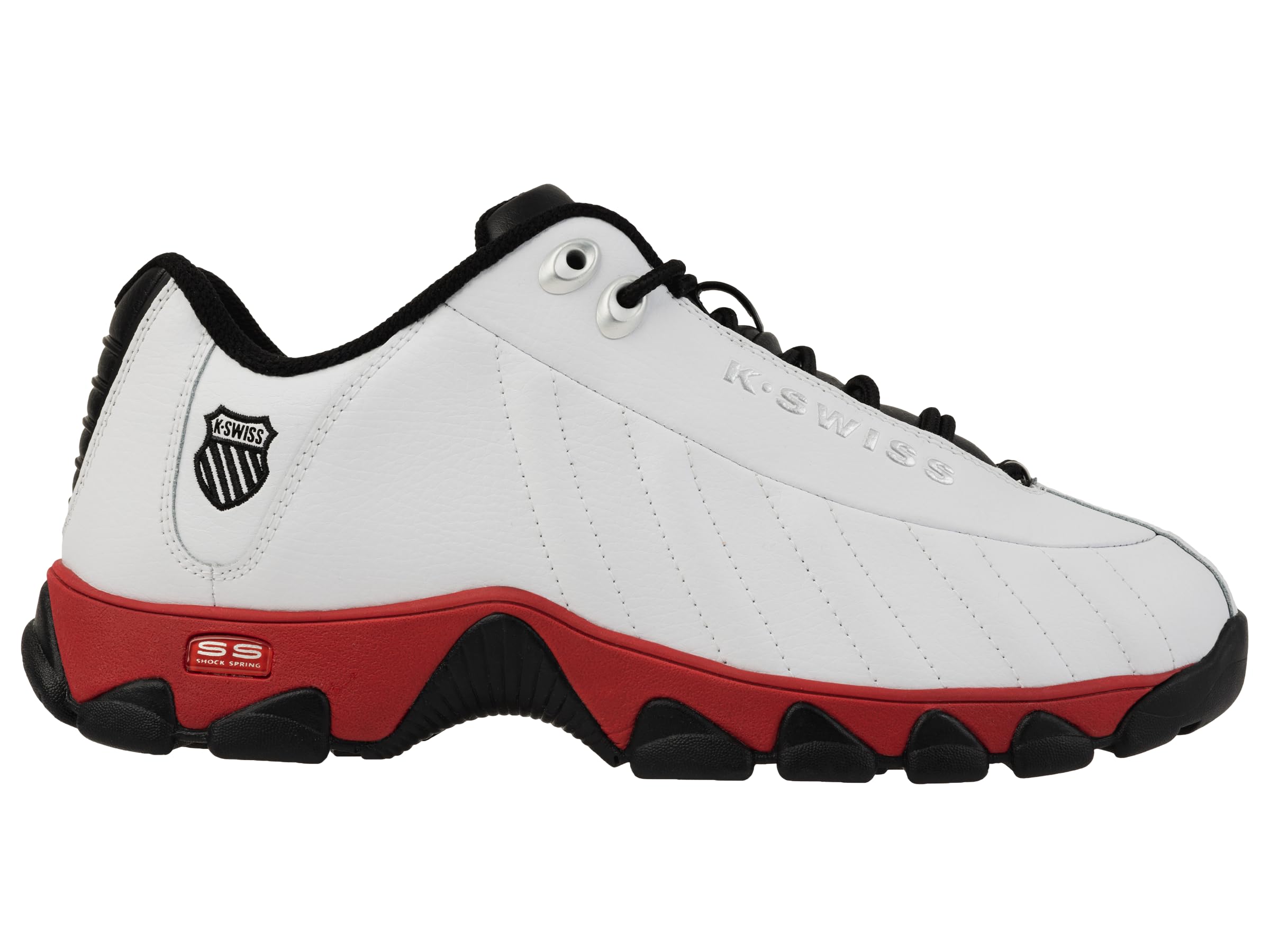 K-Swiss Men's ST329 CMF Sneaker, White/Red/Black, 7.5 M Image