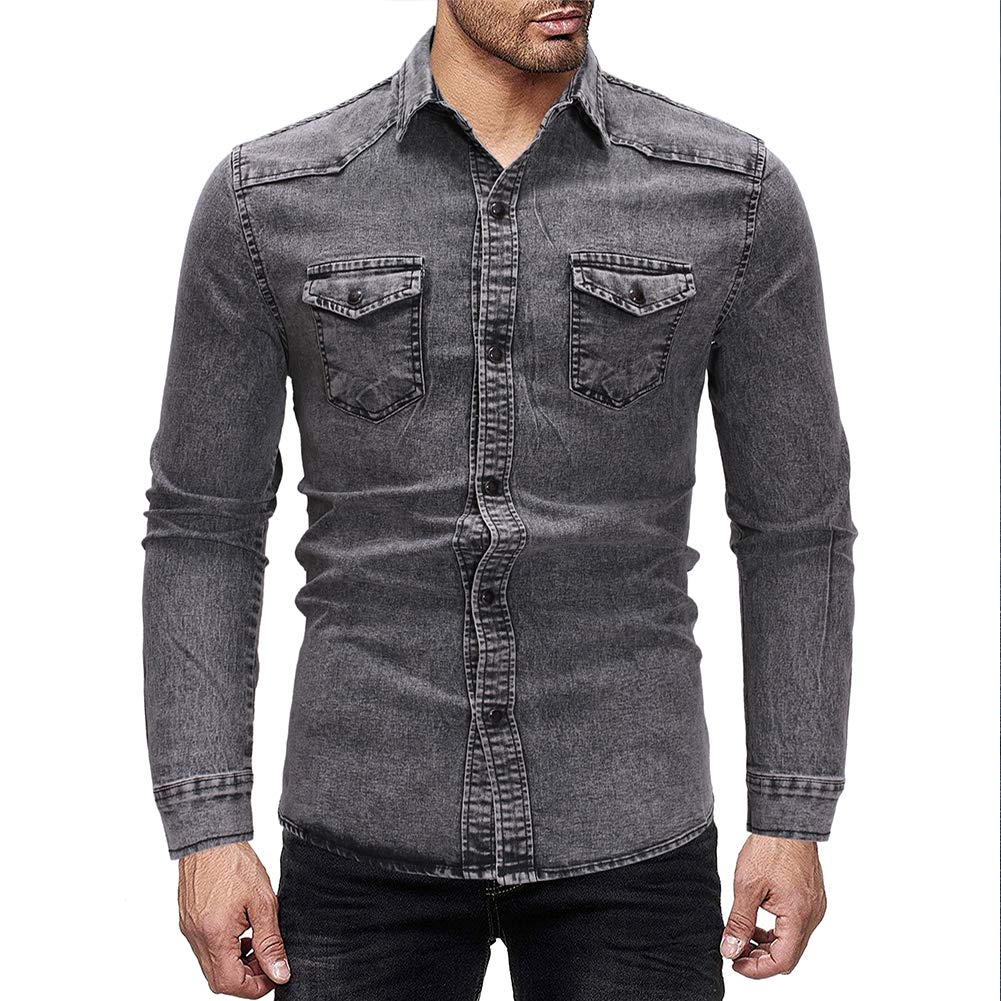 Grey colour jeans shirt Clearance