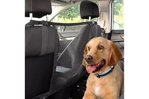 YQkangzhu Car Dog Net Barrier, Adjustable Stretchable Obstacle Mesh with Buckle, Hooks, Auto Back Seat Safety Fence Divider f