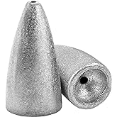 AMYSPORTS Bullet Drop Weights Sinkers Kit Saltwater Removable Fishing Sinkers Tackle Lead Bass Fishing Sinkers Shot Casting Freshwater