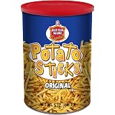Better Made Potato Sticks 5oz Canister - Shoestring Potato Sticks - Gluten Free - Crunchy, Crispy Snack from Fresh Potatoes - Resealable Lid (Original, Single Can)