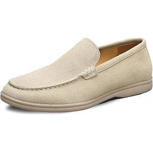 Men's Suede Slip-On Loafers - Casual Soft Sole Penny Office Work Shoes | Timeless penny loafer style blends perfectly with bo