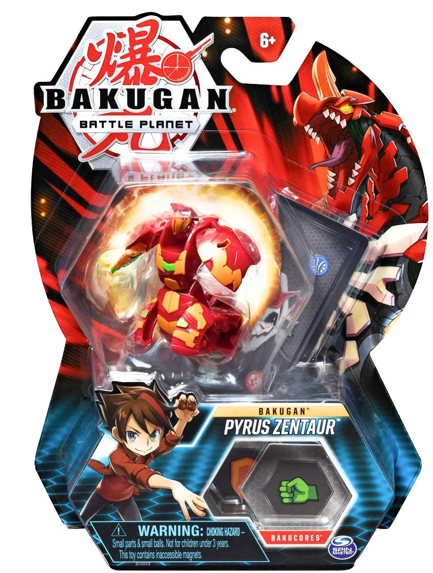 Bakugan, Pyrus Zentaur, 2" Tall Collectible Transforming Creature, for Ages 6 & Up