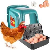 Lot de 6 nichoirs pour poules avec perchoir - Espace amélioré pour ...